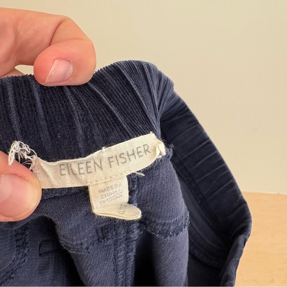Eileen Fisher Blue Corduroy Pants - Picture 6 of 9